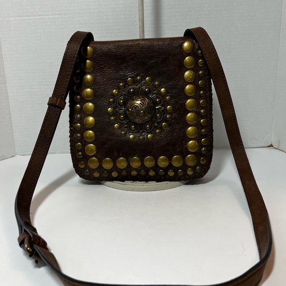 Patricia Nash studded sunburst crossbody bag - Picture 2 of 14